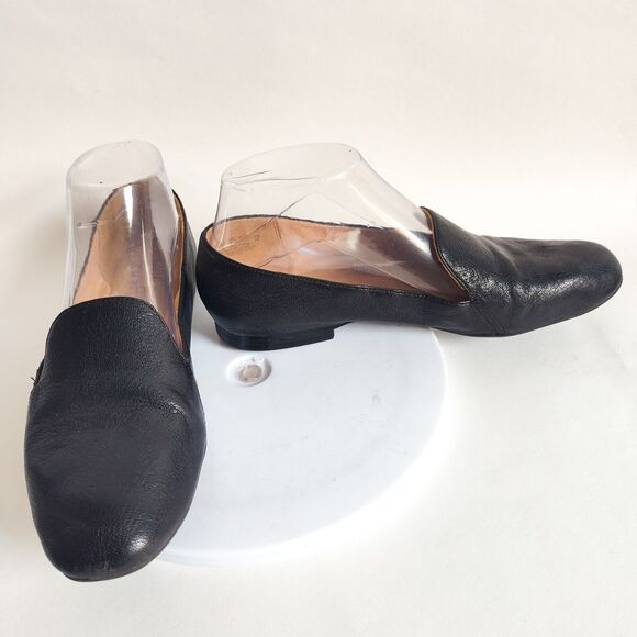 Naturalizer Emiline Black Leather Comfort N5 Loafers Size 7 Suede Slipper Flats - Picture 8 of 11